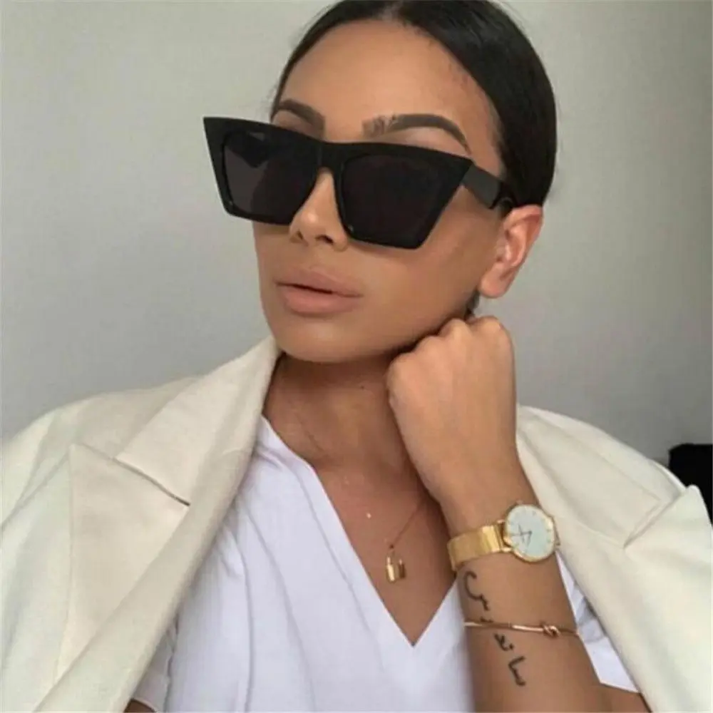 lunettes de soleil carrées pour femmes, style tendance, vintage, protection uv400, streetwear d'été