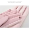 gants d'hiver élégants en daim pour femmes, fausse fourrure de vison, gants chauds et respectueux de la peau pour écran tactile, gants de transport doux et doux