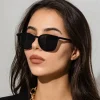 Mode Vintage lunettes de soleil carrées pour femmes luxe miroir lunettes de soleil rétro femme nuances lunettes de soleil dames Uv400 очки солне trong