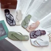 pantoufles tongs à fond plat pour femmes, pantoufles cool, tongs à tête carrée, sandales de plage à la mode, nouvelle collection été