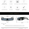future technology – lunettes de soleil style étoile pour hommes et femmes, monture étroite, punk
