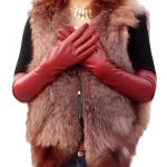 Gants longs élégants en cuir verni, matériau souple, garde au chaud, accessoires de Costume noirs, gants de soirée