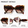 lunettes de soleil surdimensionnées à monture irrégulière polygone, vêtements oculaires à la mode pour femmes uv400 oculos de sol gafas