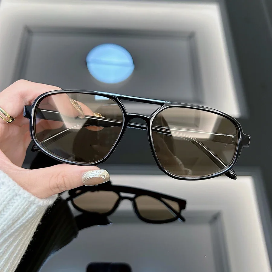 Lunettes de soleil carrées rétro classiques pour hommes et femmes, lunettes de soleil miroir vintage, marque de créateur, mode extérieure