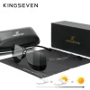 kingseven lunettes de soleil polarisées en aluminium hommes uv400 hd lentille pilote protection des yeux lunettes photochromiques femmes lunettes de vision nocturne