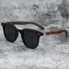 lunettes de soleil polarisées en bois chimrétro pour homme et femme, protection uv, cyclisme, photographie de rue en plein air, mars