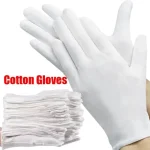1/5 paire de gants en coton pour hommes, uniforme de smoking formel, garde d&rsquo;honneur, défilé, Costume de cérémonie, Cosplay, pièce de monnaie, bijoux, gant de majordome