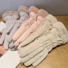 gants chauds d'hiver pour femmes, mignons pour écran tactile, imperméables et résistants au froid, en peluche épaisse, en coton, nouvelle collection 2025