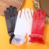 gants courts en dentelle pour femmes, élégants, filet de poisson transparent, gants de fête de bal, à la mode, couleur unie, mitaines à doigts complets