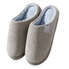 pantoufles de maison décontractées à fond épais et souple pour hommes et femmes, pantoufles en peluche, pantoufles thermiques antidérapantes, plates d'intérieur et d'hiver, nouvelle collection