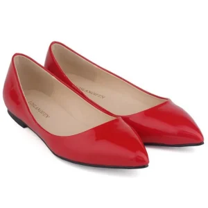 Chaussures Plates en Cuir Verni pour Femme, Mocassins Simples, Décontractés et Confortables, Couleur Unie, à Enfiler Chaussures Plates en Cuir Verni pour Femme, Mocassins Simples, Décontractés et Confortables, Couleur Unie, à Enfiler