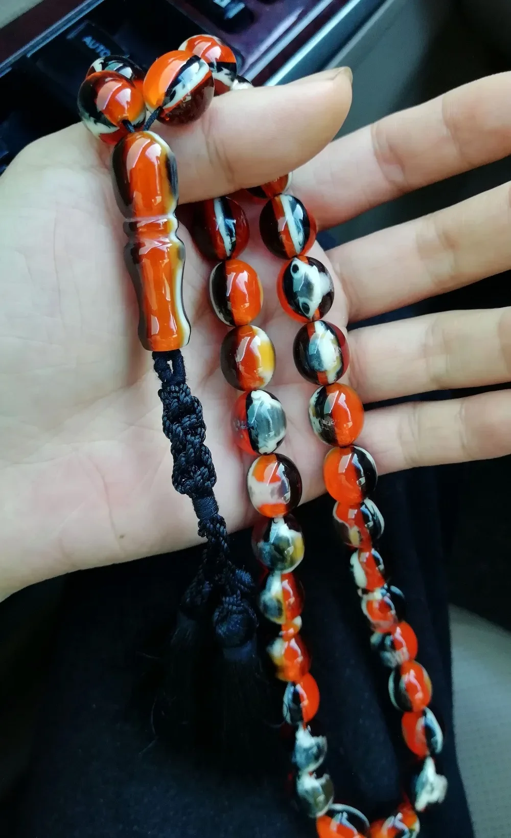 Chapelet de perles de prière ambre islamique, voiture musulmane Tasbih, domicile, bureau – Image 5