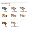 lunettes de soleil pilote surdimensionnées pour femmes, vintage, double pont, tendance, marque de luxe, design, nuances d'extérieur, nouvelle collection 2025