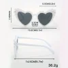 lunettes de soleil chics en fausses perles en forme de cœur pour femme – antireflet, parfaites pour les événements décontractés et les festivals de musique