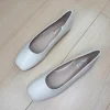chaussures plates femmes ancien cuir authentique pieds nus décontracté sans lacet bout carré large convient appartements 3 44 48 pieds étroits et grands marron
