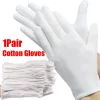 gants en coton blanc pour hommes, uniforme de smoking formel, garde d'honneur, costume de cérémonie de défilé, pièce de monnaie cosplay, gant de majordome