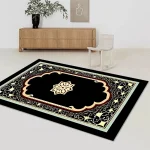 Tapis musulman islamique pour salon, chambre à coucher, chevet, décoration de salon de maison, paillasson absorbant et antidérapant, tapis de prière