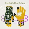 gants de jardinage pour femmes, gants de jardin en cuir respirant avec poignée, gants de travail résistants aux épines et aux crevaisons