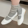 ballerines confortables au design tissé pour femmes, mode d'été, bout rond, boucle, semelle souple, mary jane, chaussures habillées élégantes, sandales