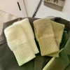 1 paire de gants demi doigt chauds et résistants au froid pour femmes en automne et en hiver, polyvalents et en peluche, gants demi doigt de bureau mignons