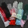 gants courts en tulle pour femmes, mitaines sexy en dentelle, gants à doigts complets, gants de conduite pour dames, mitaines transparentes, gants de mariée de mariage