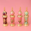 Bouteille de parfum du moyen-orient de 12ml, flacon compte-gouttes d&rsquo;huile essentielle rechargeable Vintage de Style arabe, conteneurs vides