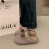 nouveau 2025 femmes princesse chaussures femmes ballerines mode concis style velours peu profond élégant tout match femmes appartements