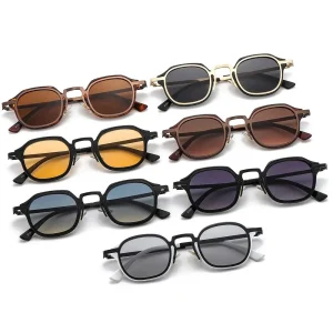 Lunettes de soleil de conduite Vintage à la mode, petites lunettes de soleil carrées pour femmes et hommes, lunettes de soleil rétro Punk