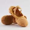 ballerines en toile à dentelle libre pour filles et femmes, chaussures de ballet pour enfants, pantoufles de danse élastiques, semelle souple fendue