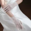 gants de conduite élastiques courts, robe de dîner pour banquet, cosplay, longs en dentelle, mitaines de mariage, gants en maille pour fête