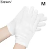 gants en coton blanc à doigt complet pour hommes et femmes, 1 paire, pour serveurs/conducteurs/bijoux/travailleurs, mitaines absorbant la sueur
