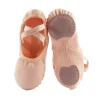 ballerines en toile à dentelle libre pour filles et femmes, chaussures de ballet pour enfants, pantoufles de danse élastiques, semelle souple fendue