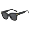 lunettes de soleil carrées surdimensionnées chics, grande monture haut de gamme, protection uv pour femmes, design tendance et élégant pour l'été
