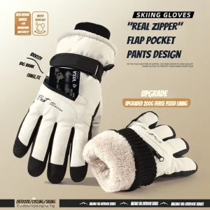 Gants de cyclisme d&rsquo;hiver, antidérapants, au toucher, pour Ski, accessoires de Snowboard, poche étanche, gants thermiques chauds pour hommes et femmes