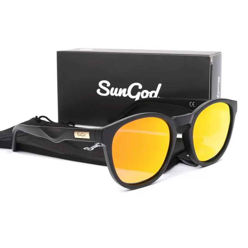 sungod miras lunettes de soleil miroir bleu lunettes à verres polarisés pour hommes lunettes de soleil carrées rétro à la mode pour hommes sport so1 : avec boîte