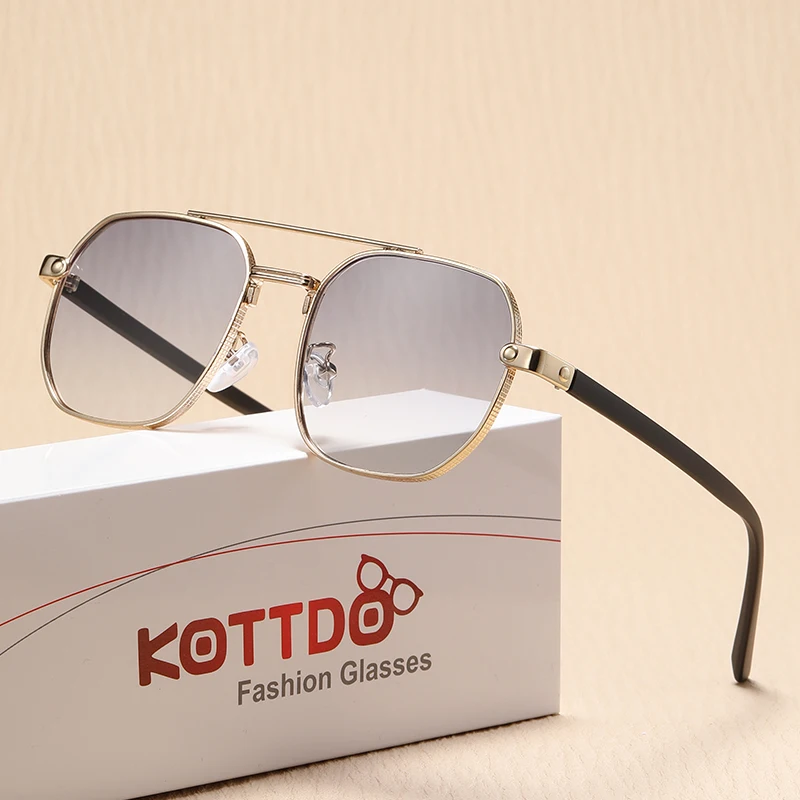 Lunettes de soleil en métal à la mode pour hommes et femmes, marque de styliste, conduite en plein air, haut de gamme, miroir, lunettes de pêche, soleil UV400