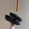 nouvelles chaussures plates mary jane printemps/automne 2025, chaussures à enfiler à bout rond inspirées du ballet avec sangle élastique, escarpins de travail vintage pour femmes