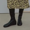 chaussures plates femmes bottes hautes mode genou chaussures en cuir hiver chelsea bottes 2025 nouvelle tendance de marche gothique gladiateur mujer botas