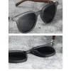 lunettes de soleil polarisées en bois chimrétro pour homme et femme, protection uv, cyclisme, photographie de rue en plein air, mars
