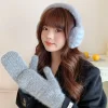 gants pour femmes en hiver, fourrure de lapin épaisse en peluche mignonne pour garder au chaud et à la fourrure, équitation d'étudiant pour éviter le froid et le congélation