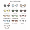 lunettes de soleil rondes rétro pour hommes et femmes, steampunk, lunettes de soleil, marque de créateur, monture en métal, nuances