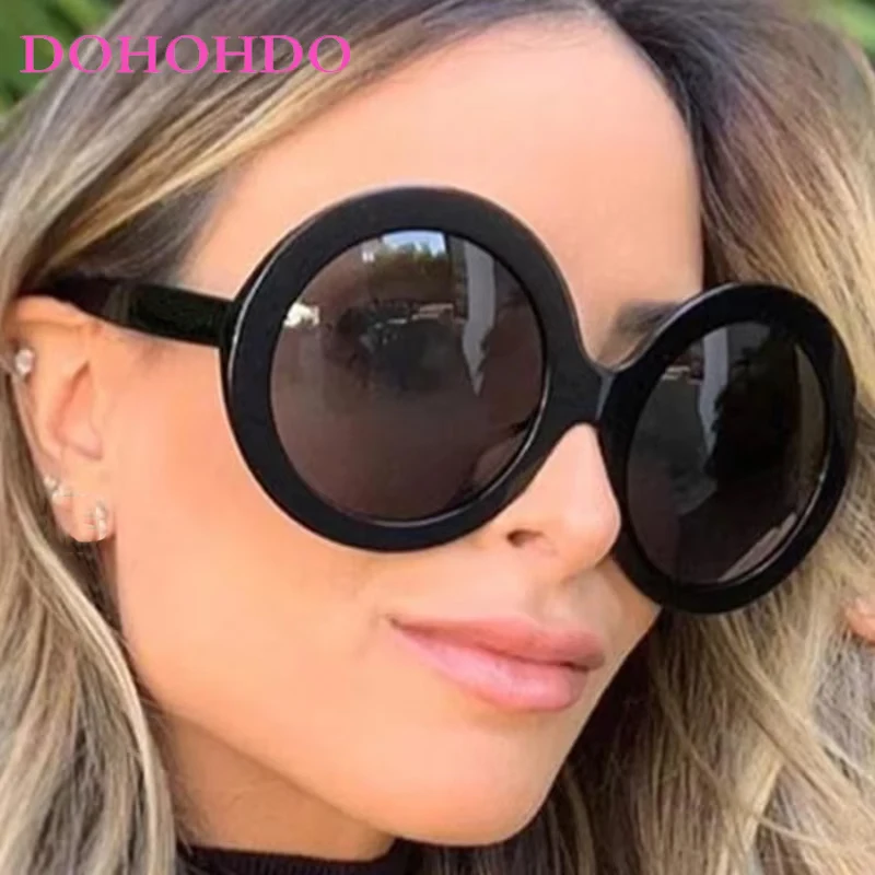 Lunettes de soleil ovales à monture surdimensionnée pour femmes et hommes, tendance 2025, marque de luxe de styliste, pour l'extérieur, les voyages, la conduite, unisexe, UV400