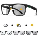 Lunettes de soleil photochromiques carrées classiques pour hommes et femmes, tenue quotidienne, Sports de plein air, cyclisme, Shopping, fête, voyage