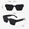 nouveau rétro classique carré lunettes de soleil pour hommes femmes mode marque de luxe vintage cadre lunettes de soleil moderne femme mâle nuances uv400