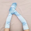 gants de cérémonie étendus, en satin extensible, rétro, pour fête, cosplay, pour dames, à la mode, pour mariage