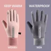 gants d'hiver pour femmes, cyclisme, vélo, polaire thermique, résistance au froid, vent, étanche, chaud, course en plein air, ski, mitaines