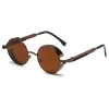 steampunk lunettes de soleil pour hommes femmes cadre rond conduite sports de plein air uv400 lunettes de soleil mode tendance rétro mâle femme lunettes