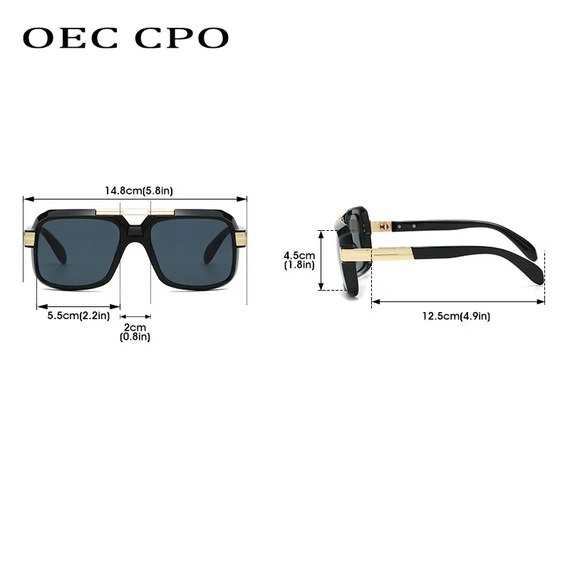 Lunettes De soleil carrées Punk surdimensionnées pour hommes et femmes, marque De luxe De styliste, grande monture, nuances, 2024