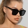 lunettes de soleil à la mode pour femmes et hommes, style tendance, carrées, protection uv400, streetwear