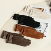 1 paire de gants en daim pour femmes, gants d&rsquo;hiver en velours, élégants pour écran tactile, équitation, conduite, garde au chaud en plein air, cadeau de noël